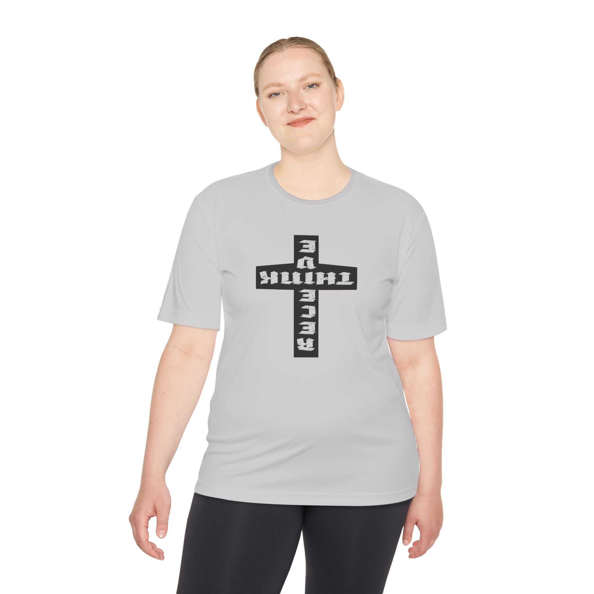Think / Receive Reverse Cross Performance Tee —  Moisture-Wicking Shirt