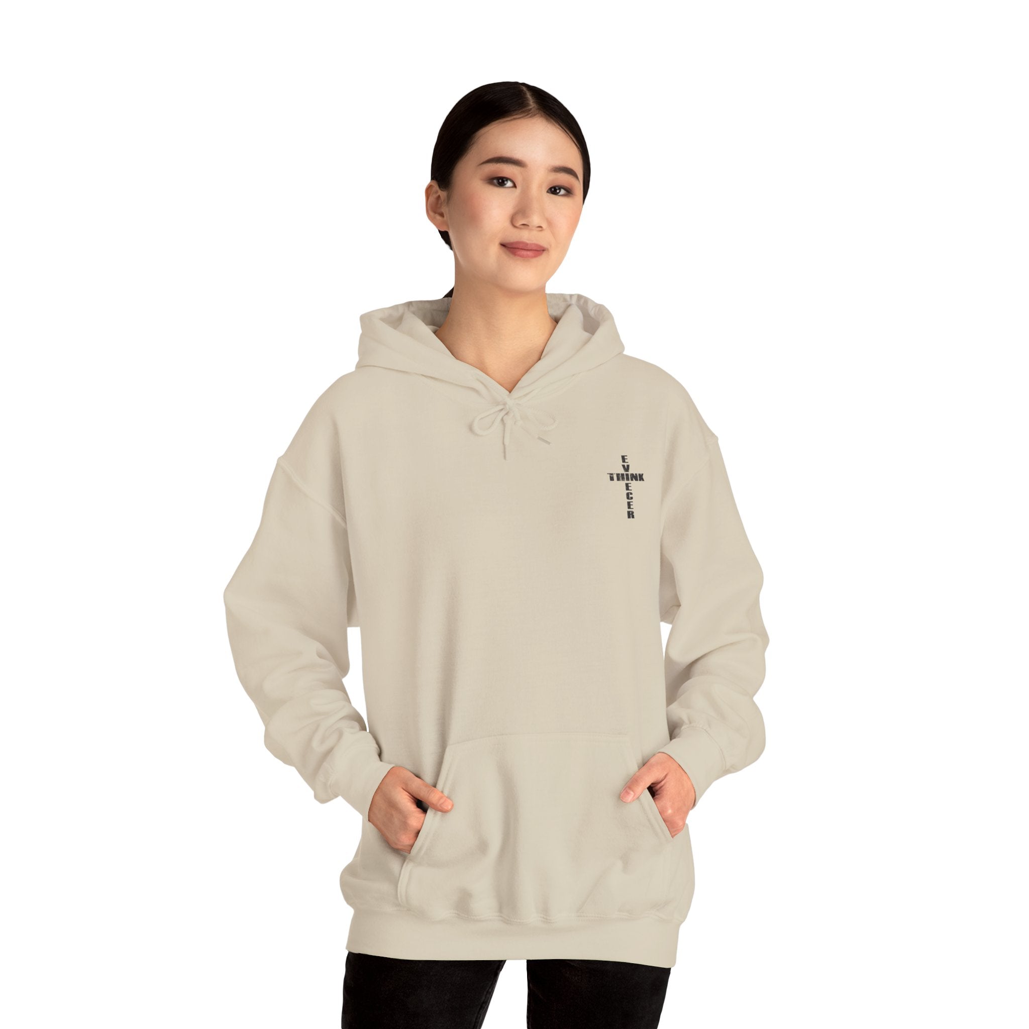 Think / Receive Small Cross Hoodie