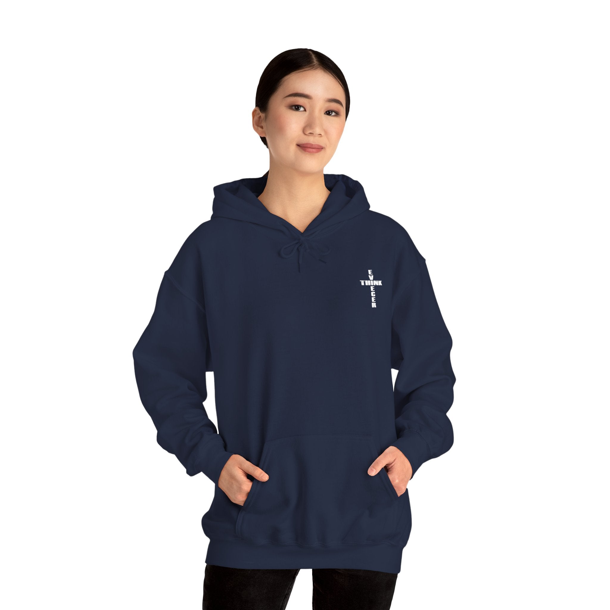 Think / Receive Small Cross Hoodie