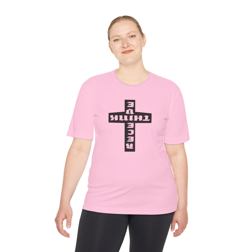 Think / Receive Reverse Cross Performance Tee —  Moisture-Wicking Shirt