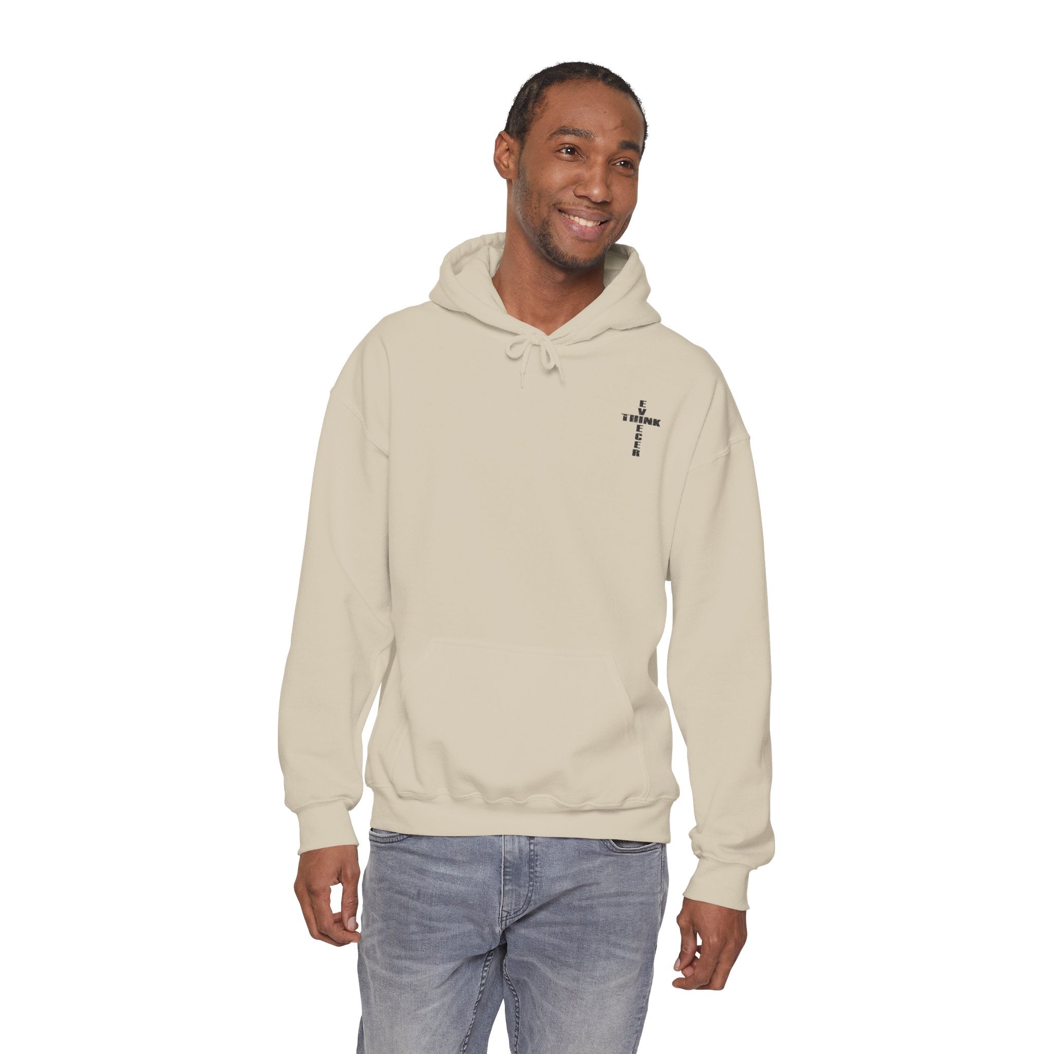 Think / Receive Small Cross Hoodie