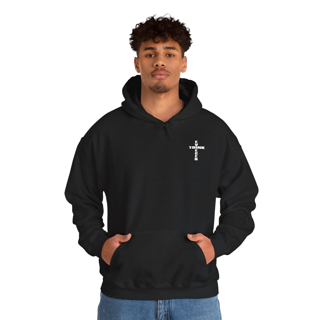 Think / Receive Small Cross Hoodie