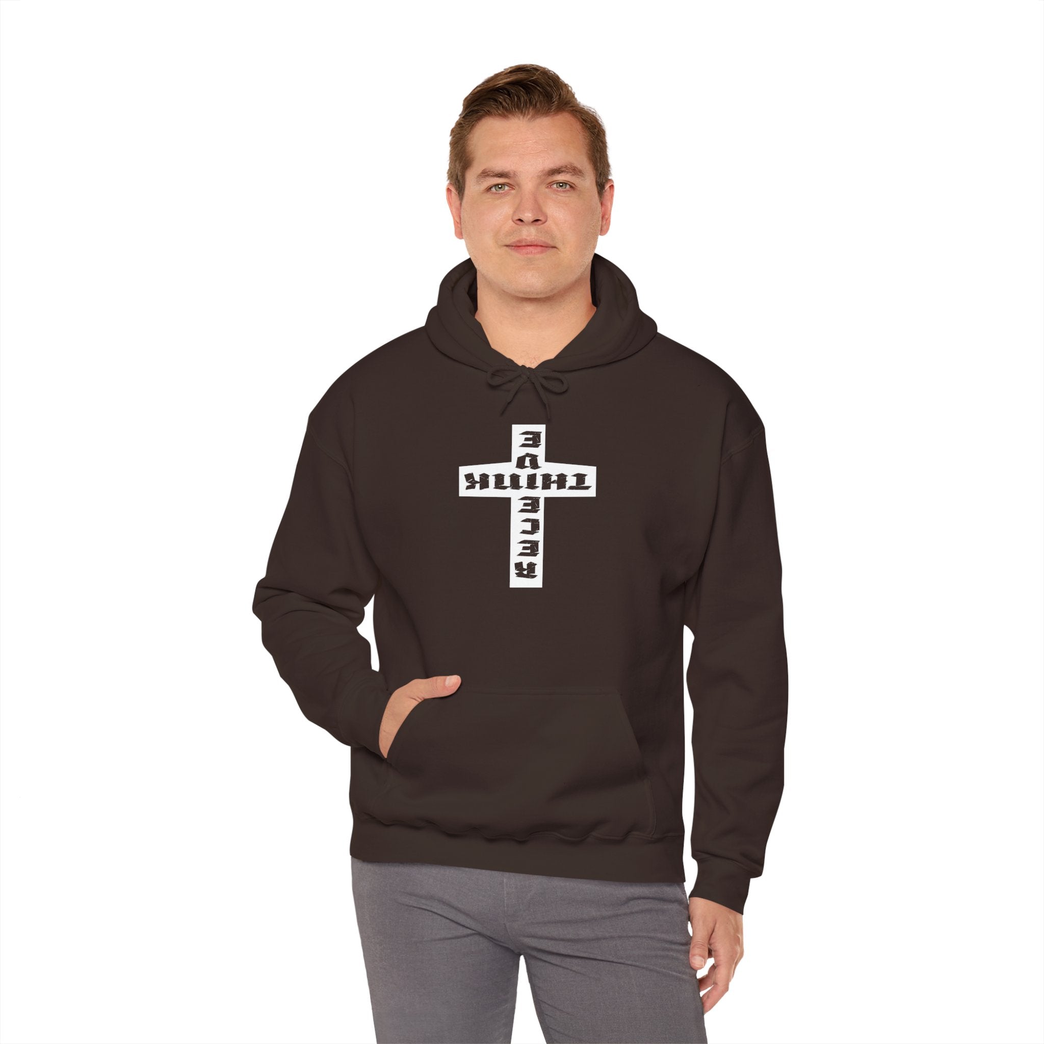 Think / Receive Reverse Cross Hoodie