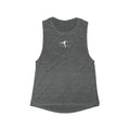 Disc Golf Man Yoga Pose Muscle Tank — Women's Flowy Scoop Athletic Tank Top