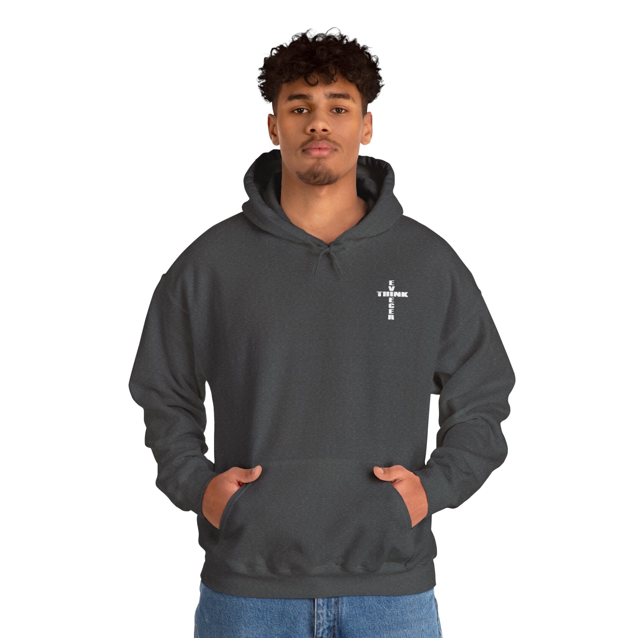 Think / Receive Small Cross Hoodie