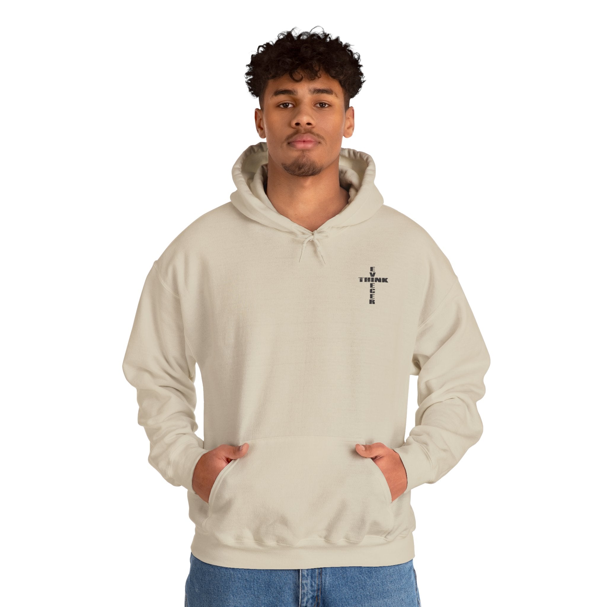 Think / Receive Small Cross Hoodie