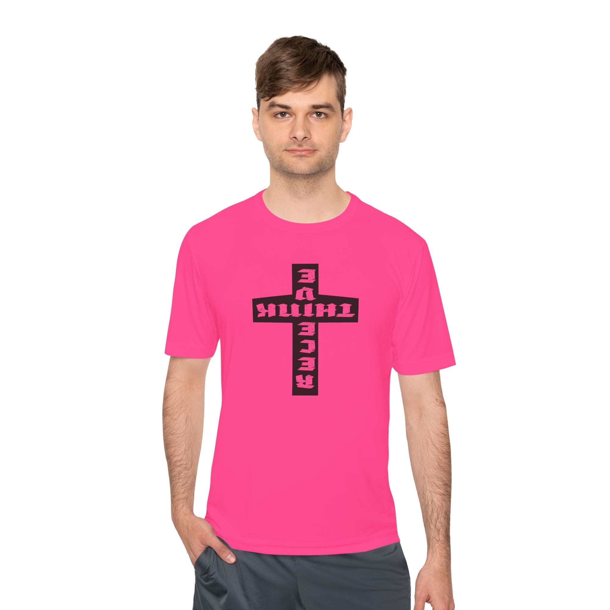 Think / Receive Reverse Cross Performance Tee —  Moisture-Wicking Shirt