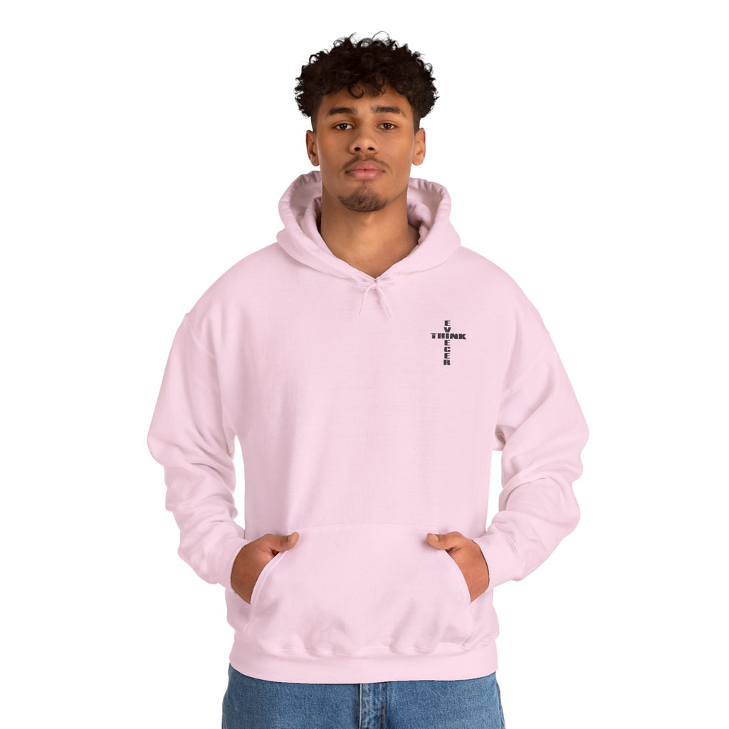 Think / Receive Small Cross Hoodie