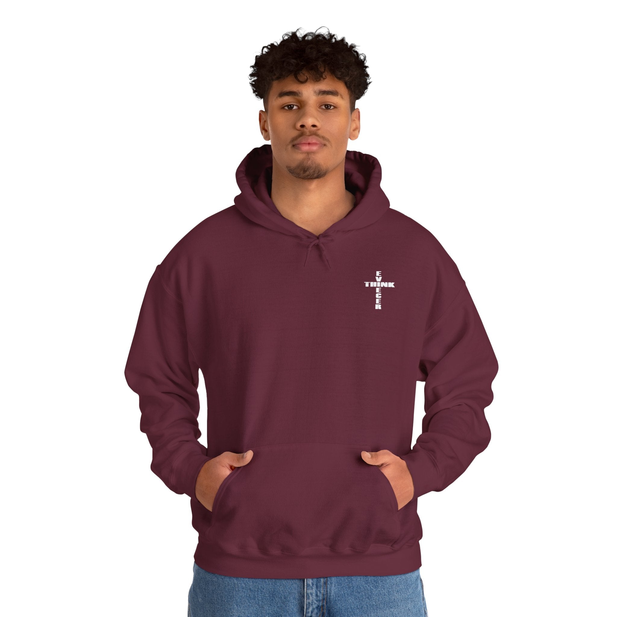 Think / Receive Small Cross Hoodie