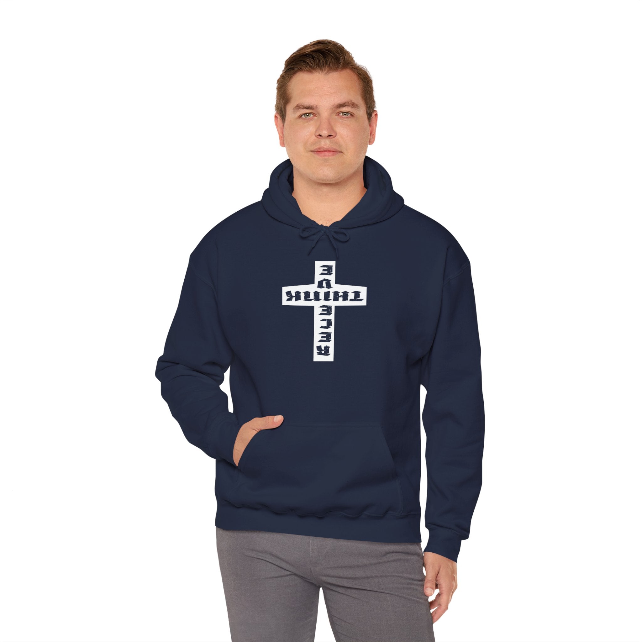 Think / Receive Reverse Cross Hoodie