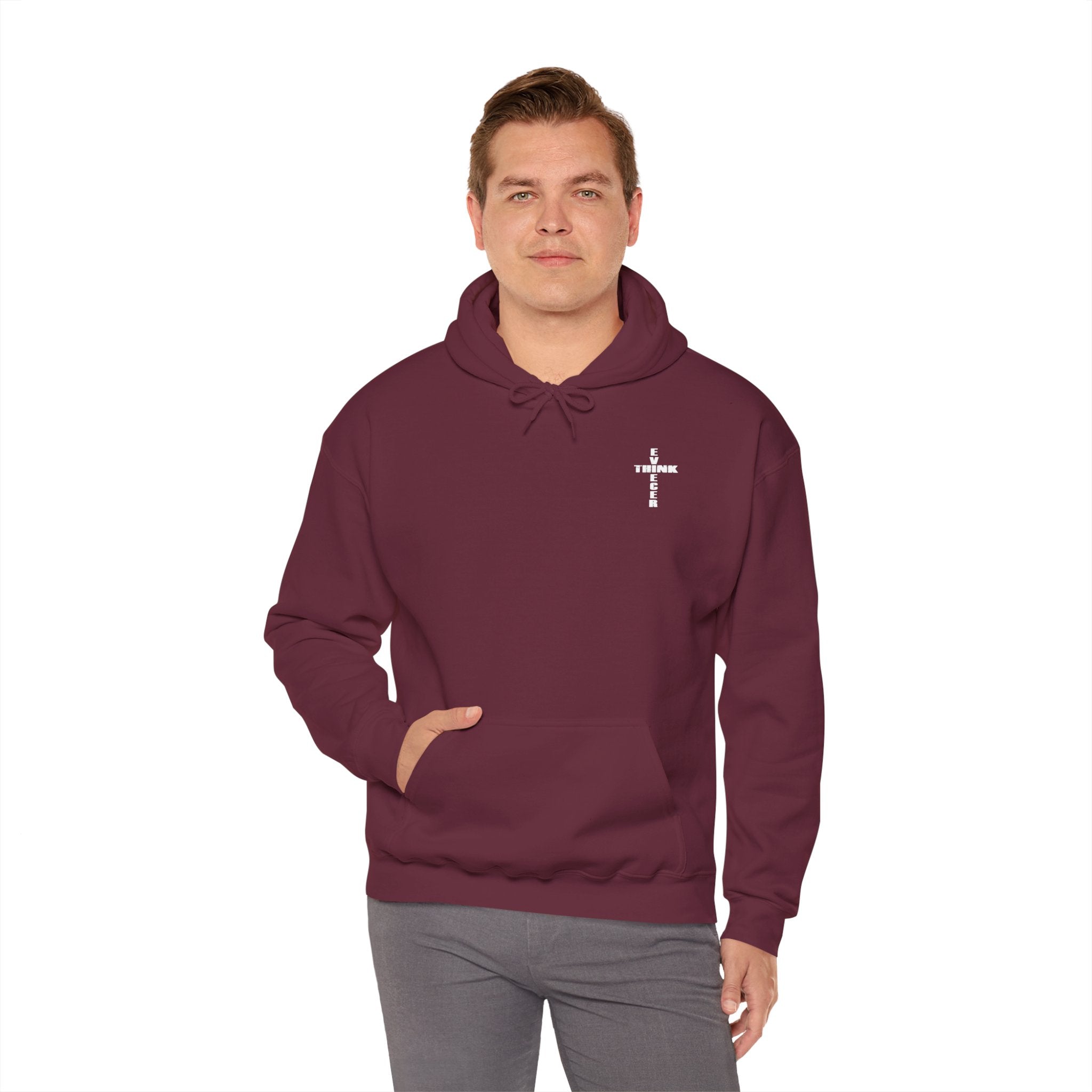 Think / Receive Small Cross Hoodie
