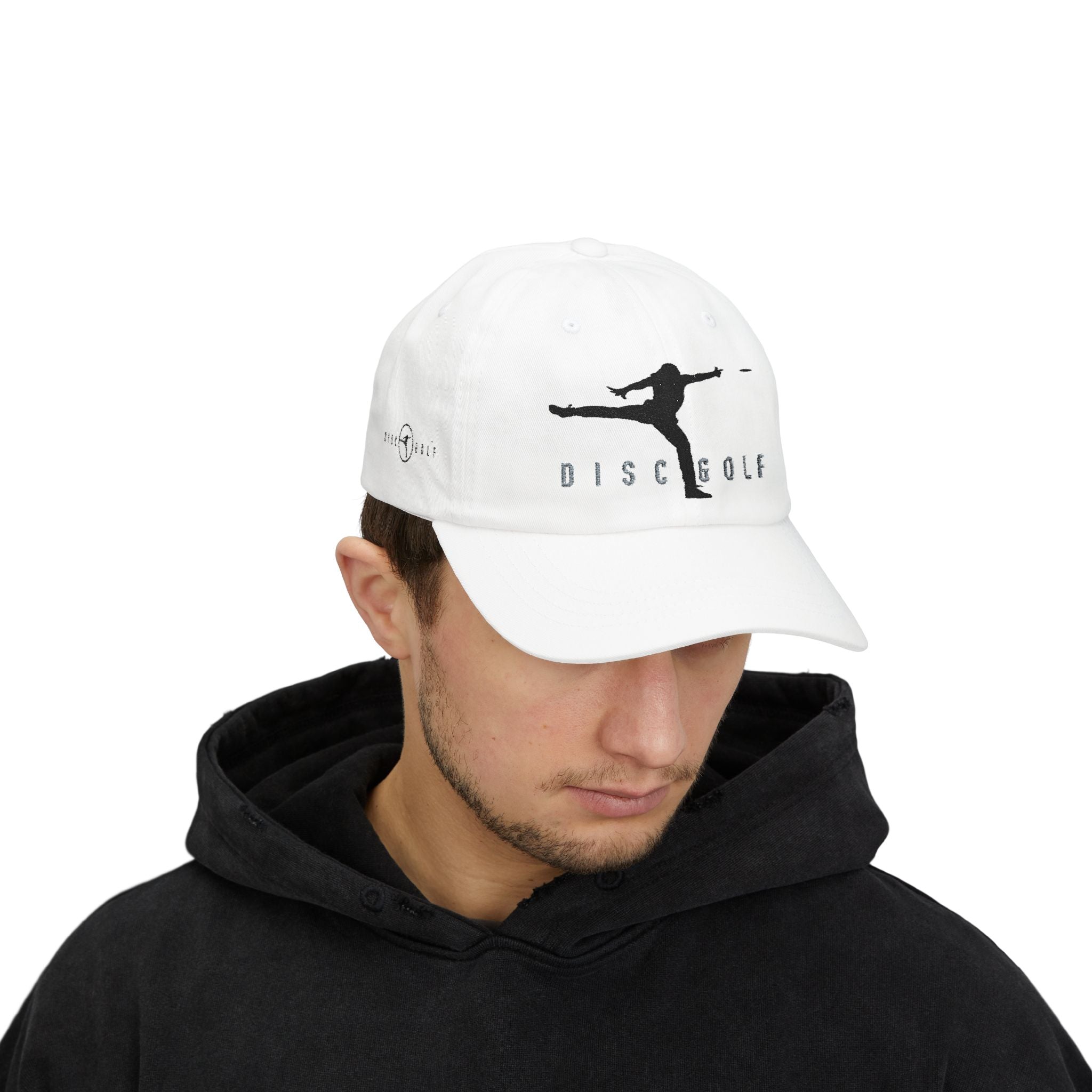 Disc Golf Dad Cap – Vintage Throwing Silhouette