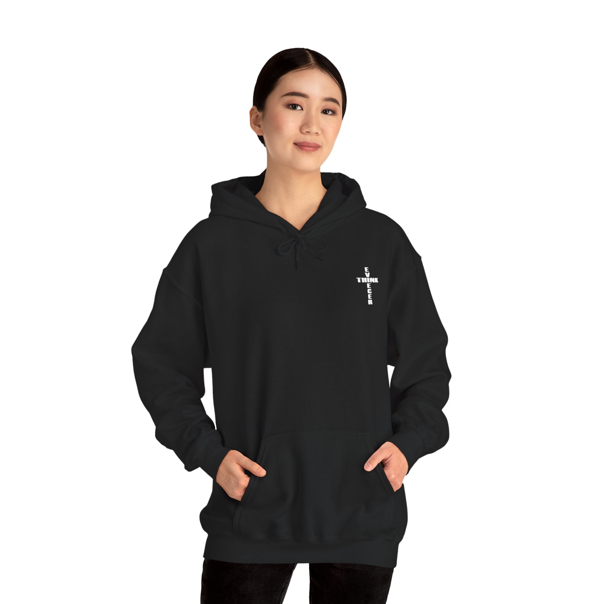 Think / Receive Small Cross Hoodie