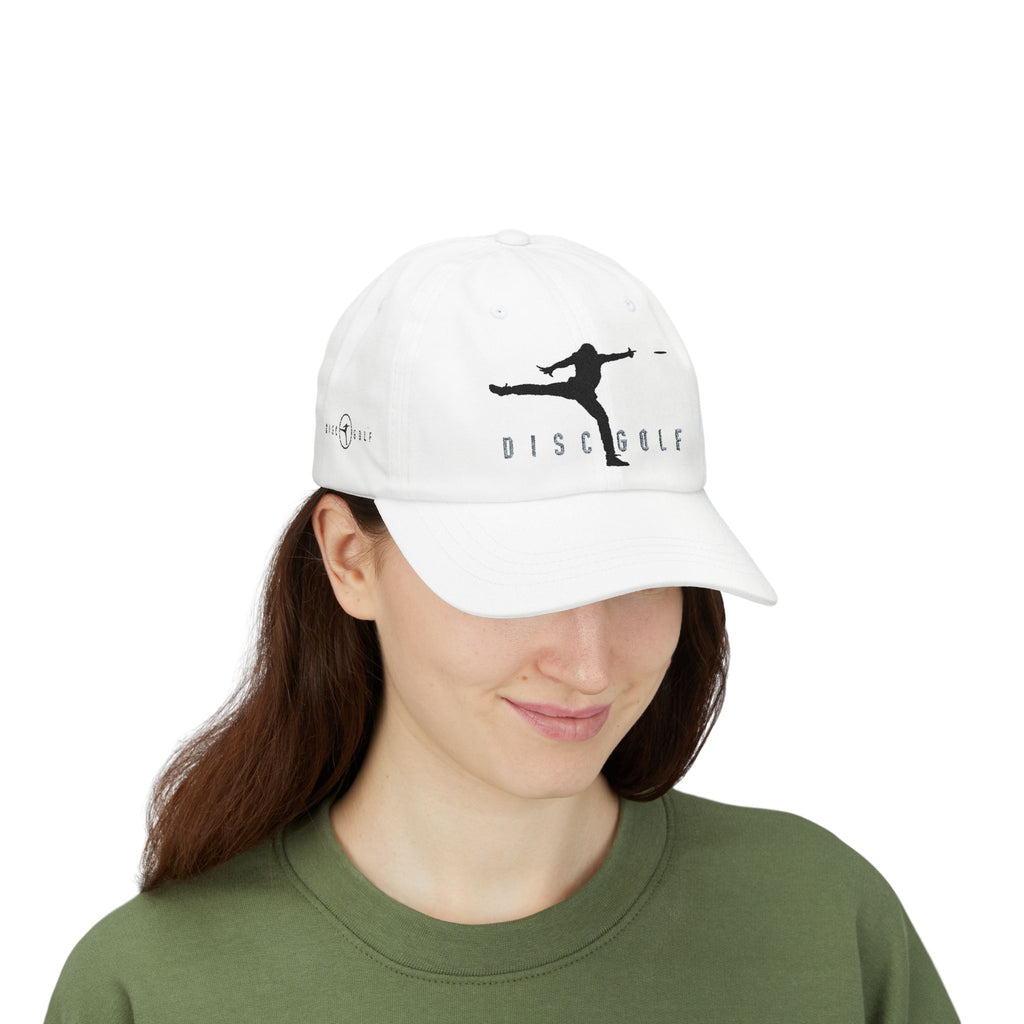 Disc Golf Dad Cap – Vintage Throwing Silhouette
