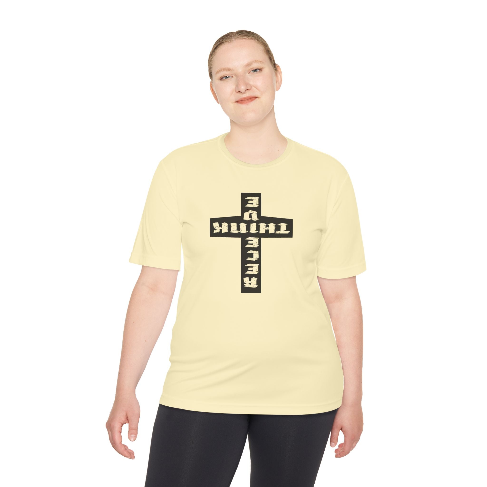 Think / Receive Reverse Cross Performance Tee —  Moisture-Wicking Shirt