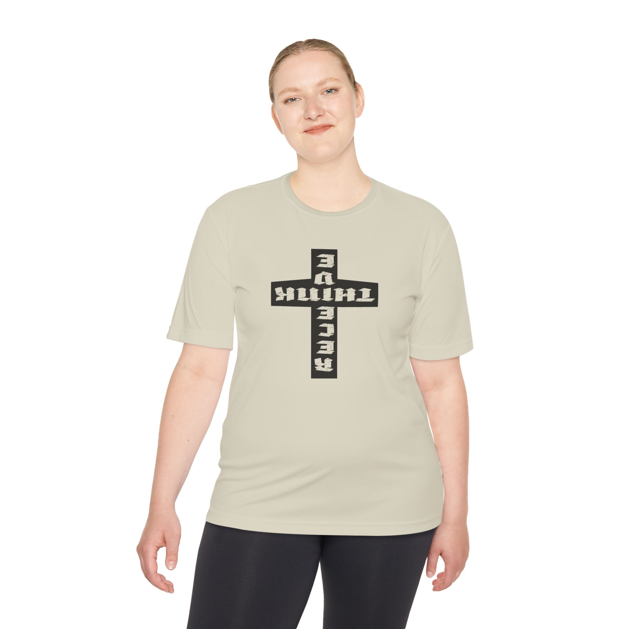 Think / Receive Reverse Cross Performance Tee —  Moisture-Wicking Shirt