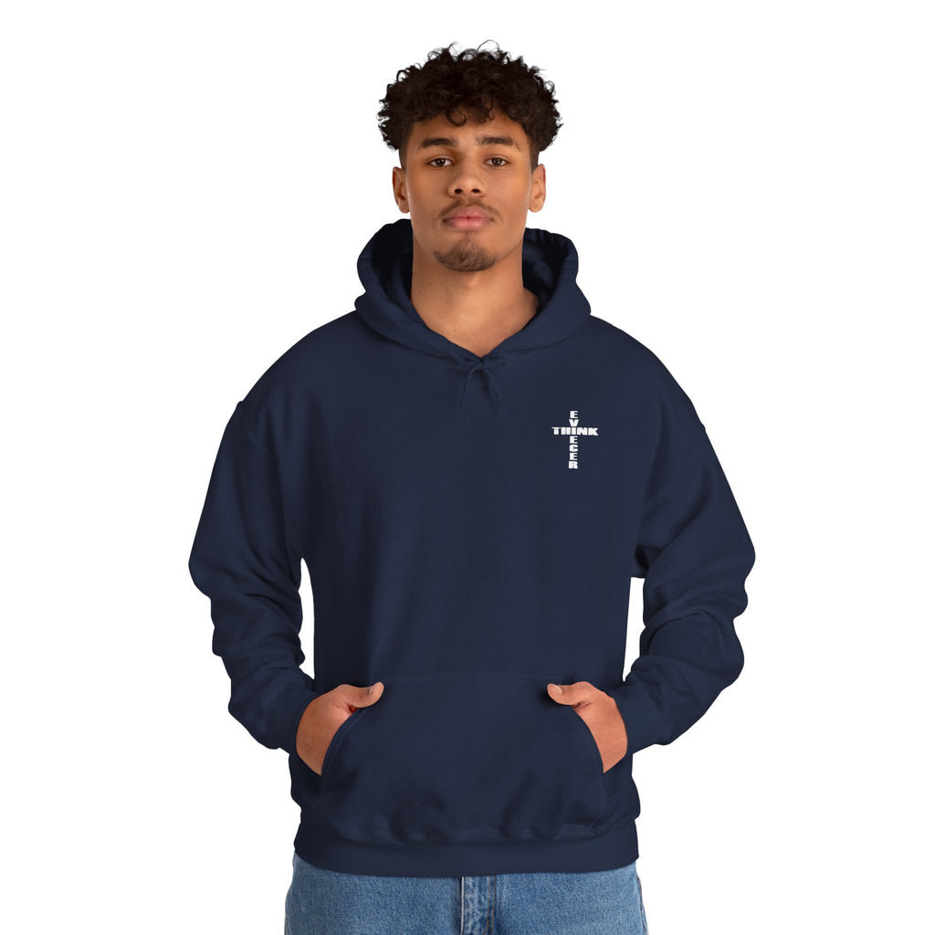 Think / Receive Small Cross Hoodie