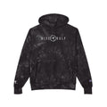 Disc Golf Man Logo Tie-Dye 'Rise Wolf' Embroidered Hoodie