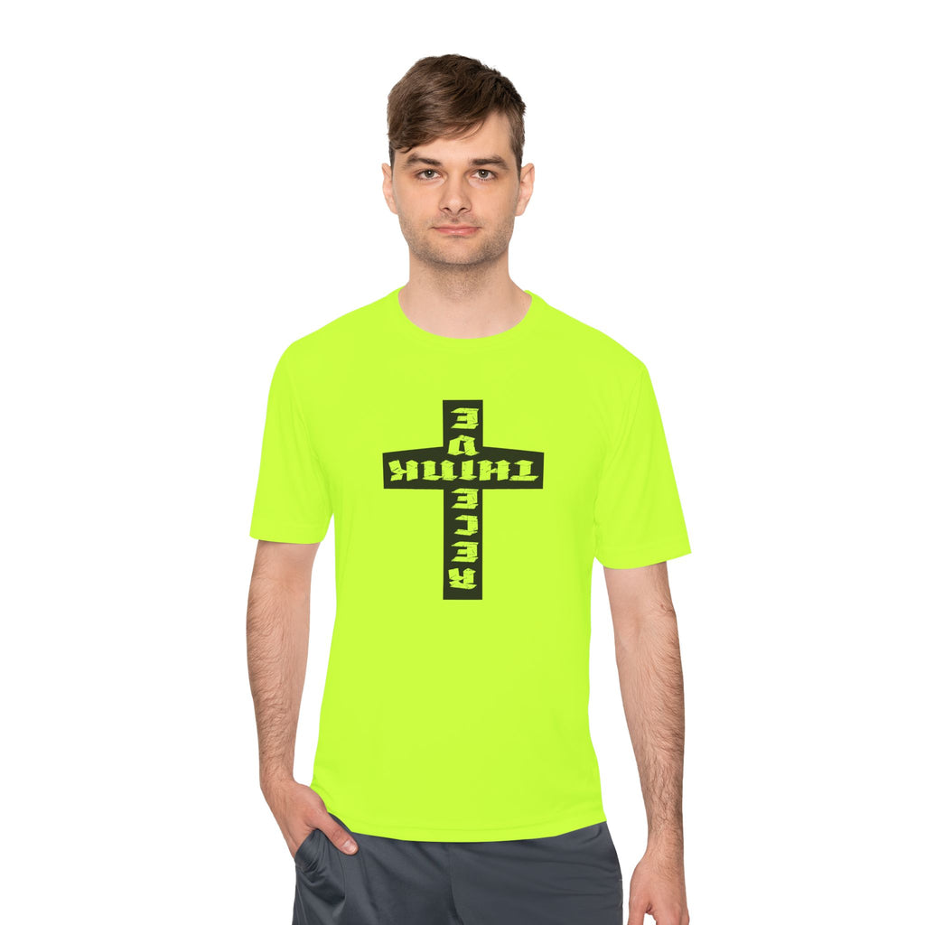 Think / Receive Reverse Cross Performance Tee —  Moisture-Wicking Shirt