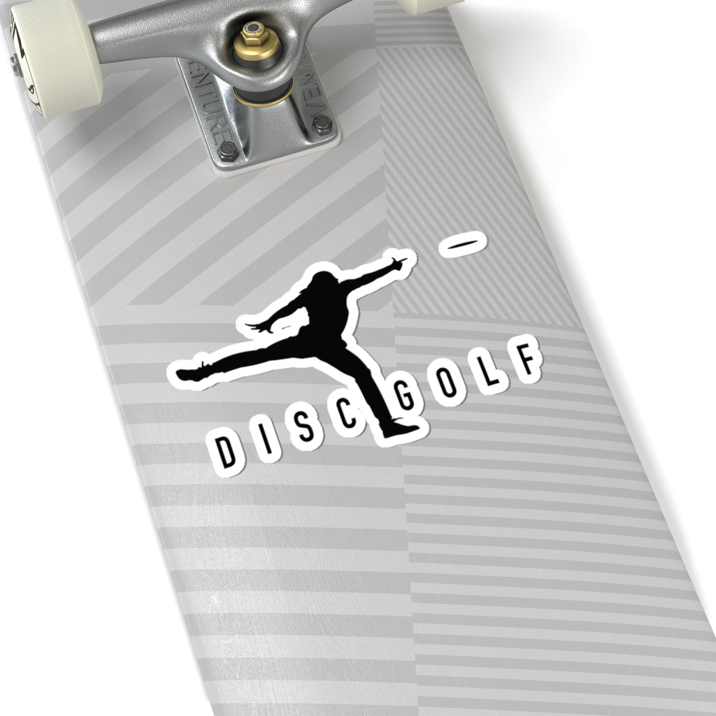 Disc Golf Man XLogo Cut Sticker — Silhouette Ace Logo