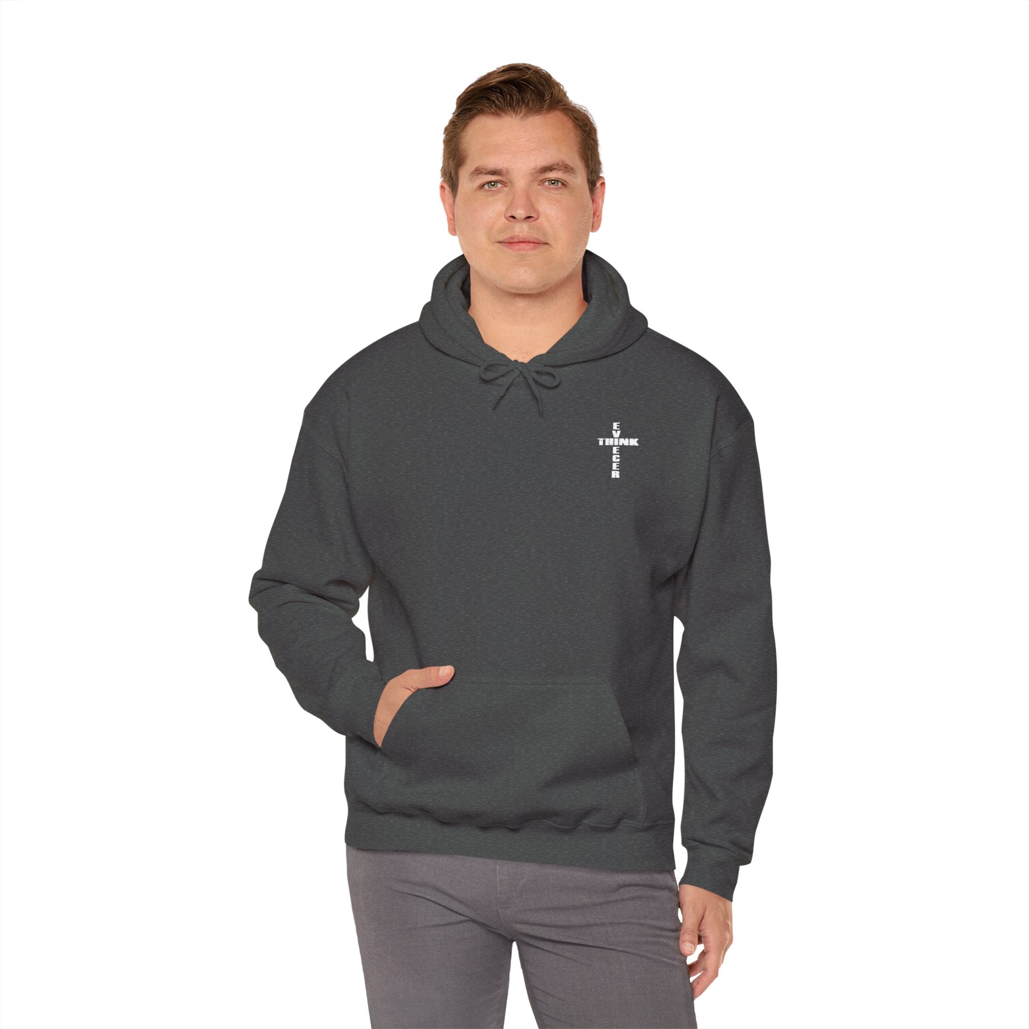 Think / Receive Small Cross Hoodie