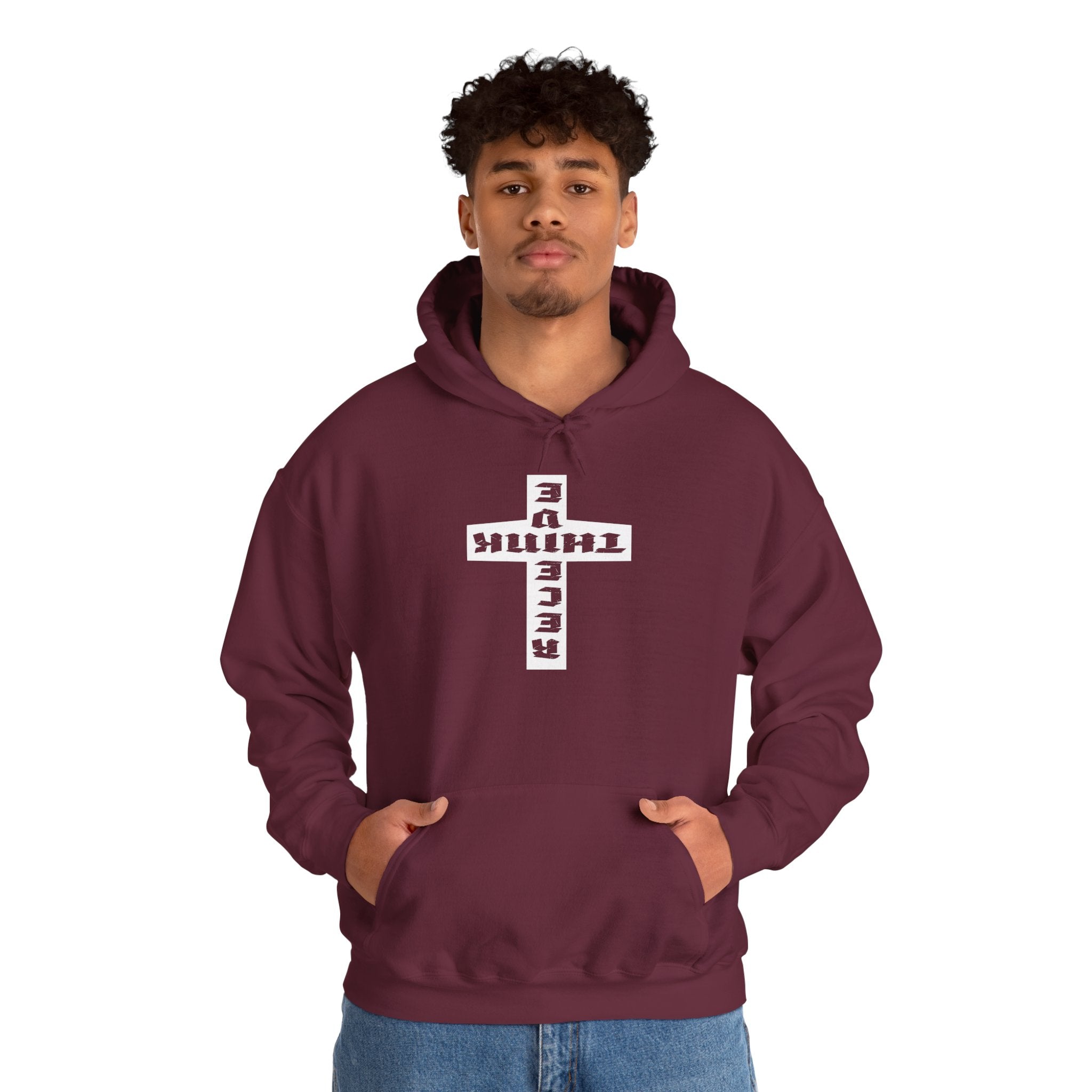 Think / Receive Reverse Cross Hoodie